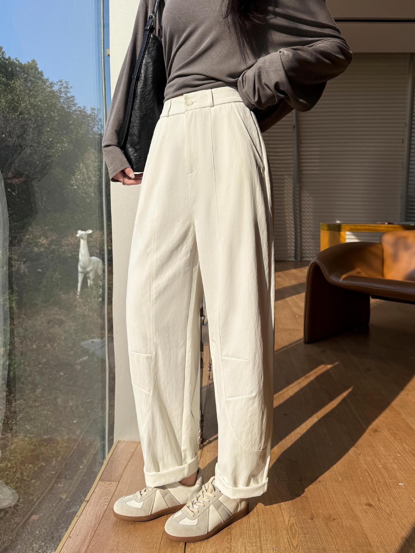 An Chen Women s Black High-Waisted Cropped Wide-Leg Pants - Early Spring Korean Style Slimming Casual Trousers XL білий
An Chen Women s Black High-Waisted Cropped Wide-Leg Pants - Early Spring Korean Style Slimming Casual Trousers XL білий