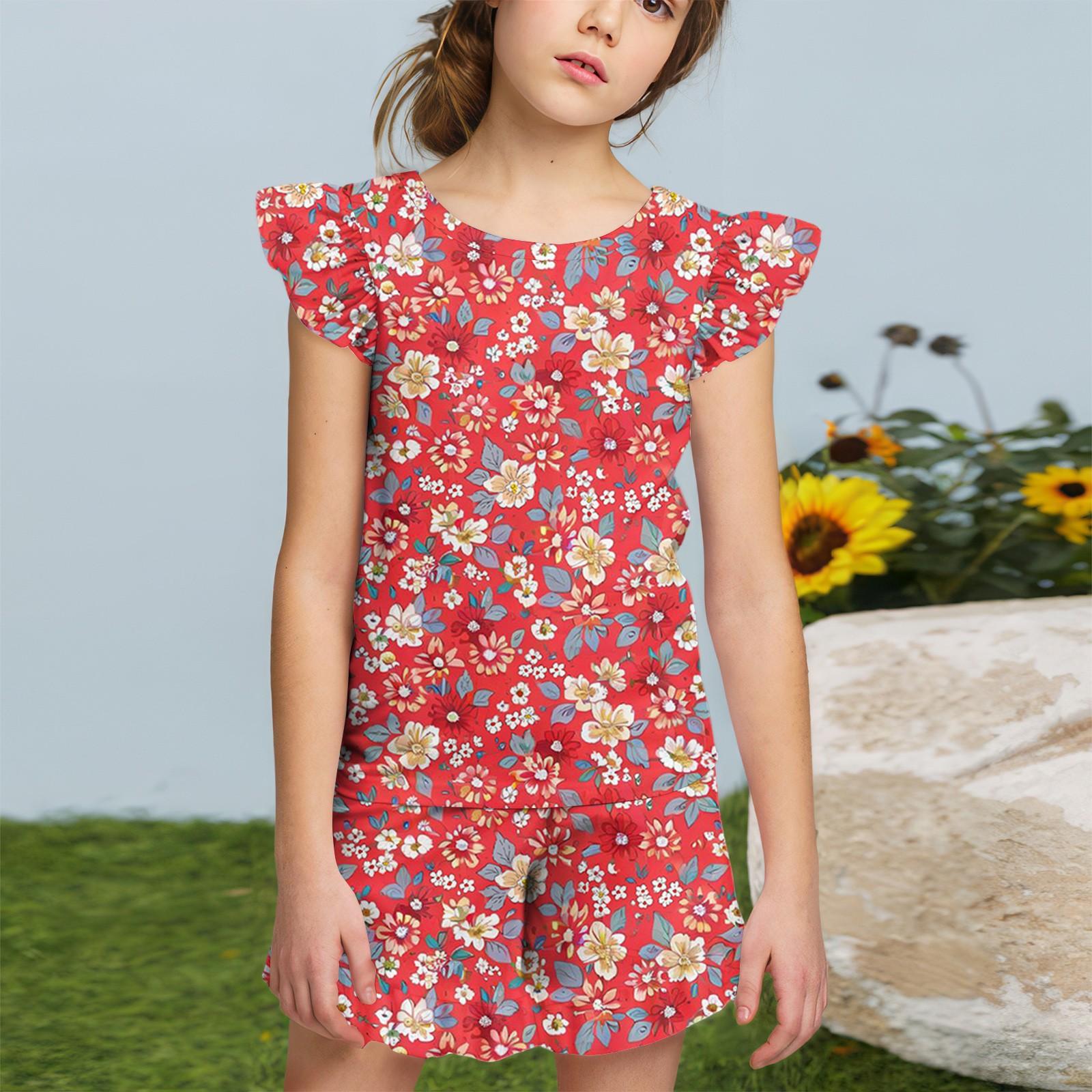 Летний милый костюм для девочек: футболка с рукавами-крылышками + шорты с оборками, повседневная одежда для улицы, милый повседневный модный комплект из 2 предметов 150 киноварь
Летний милый костюм для девочек: футболка с рукавами-крылышками + шорты с оборками, повседневная одежда для улицы, милый повседневный модный комплект из 2 предметов 150 киноварь