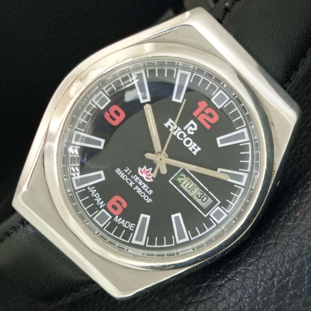 VINTAGE RICOH R31 AUTOMATIC JAPAN MENS BLACK COLOR DIAL WATCH a707618-1
VINTAGE RICOH R31 AUTOMATIC JAPAN MENS BLACK COLOR DIAL WATCH a707618-1
