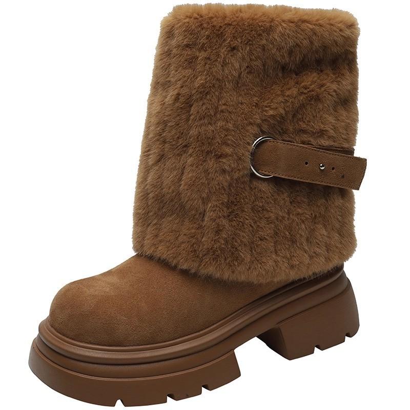 Winter warm and fashionable full leather 2026 winter new thick-soled lace-up versatile fashion snow boots for women 35
Winter warm and fashionable full leather 2026 winter new thick-soled lace-up versatile fashion snow boots for women 35