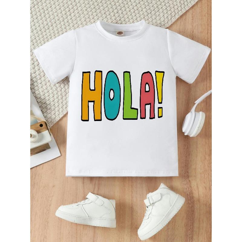 European sizes Hola! Colorful English Printed Pattern. Short-Sleeve Crew Neck T-Shirt, Available in Black And White, Standard Fit 164cm білий
European sizes Hola! Colorful English Printed Pattern. Short-Sleeve Crew Neck T-Shirt, Available in Black And White, Standard Fit 164cm білий
