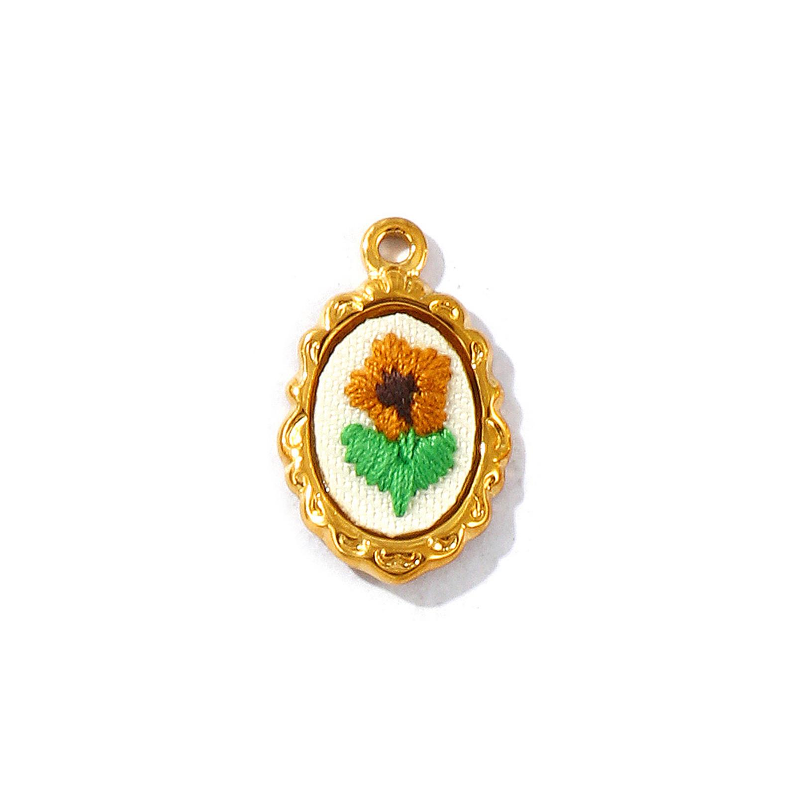 2Pcs Multicolor Geometric Flower Leaf Embroidered Charms 18K Gold Plated 304 Stainless Steel Pendant DIY Necklace Jewelry Making
2Pcs Multicolor Geometric Flower Leaf Embroidered Charms 18K Gold Plated 304 Stainless Steel Pendant DIY Necklace Jewelry Making