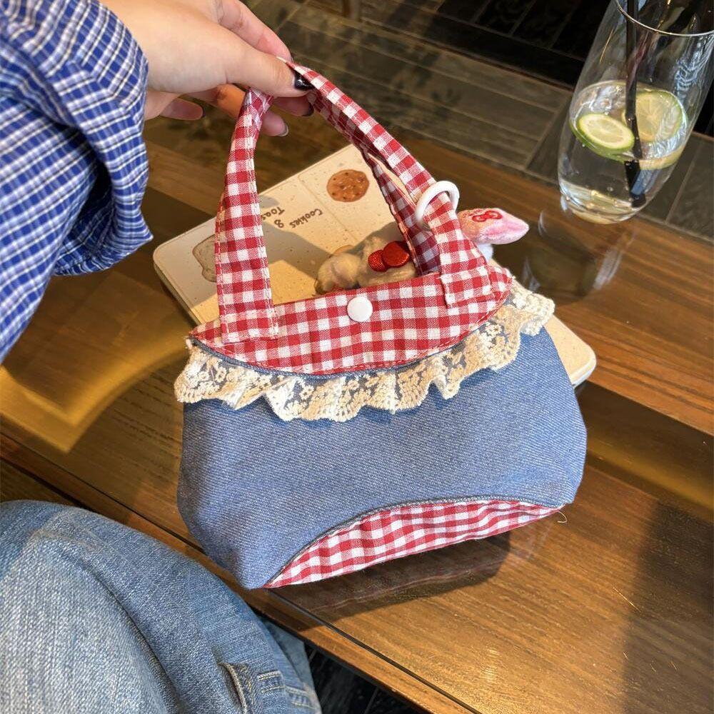 Sweet Denim Plaid Handbag Bow Cute Coin Purse Vintage Fresh Lace Handbag Students Style2
Sweet Denim Plaid Handbag Bow Cute Coin Purse Vintage Fresh Lace Handbag Students Style2