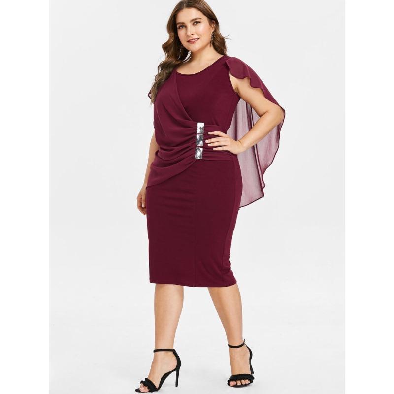 Женское круглое шея с коротким рукавом шифоновая шаль обтягивающее асимметричное платье выше колена размера плюс 5XL
Женское круглое шея с коротким рукавом шифоновая шаль обтягивающее асимметричное платье выше колена размера плюс 5XL