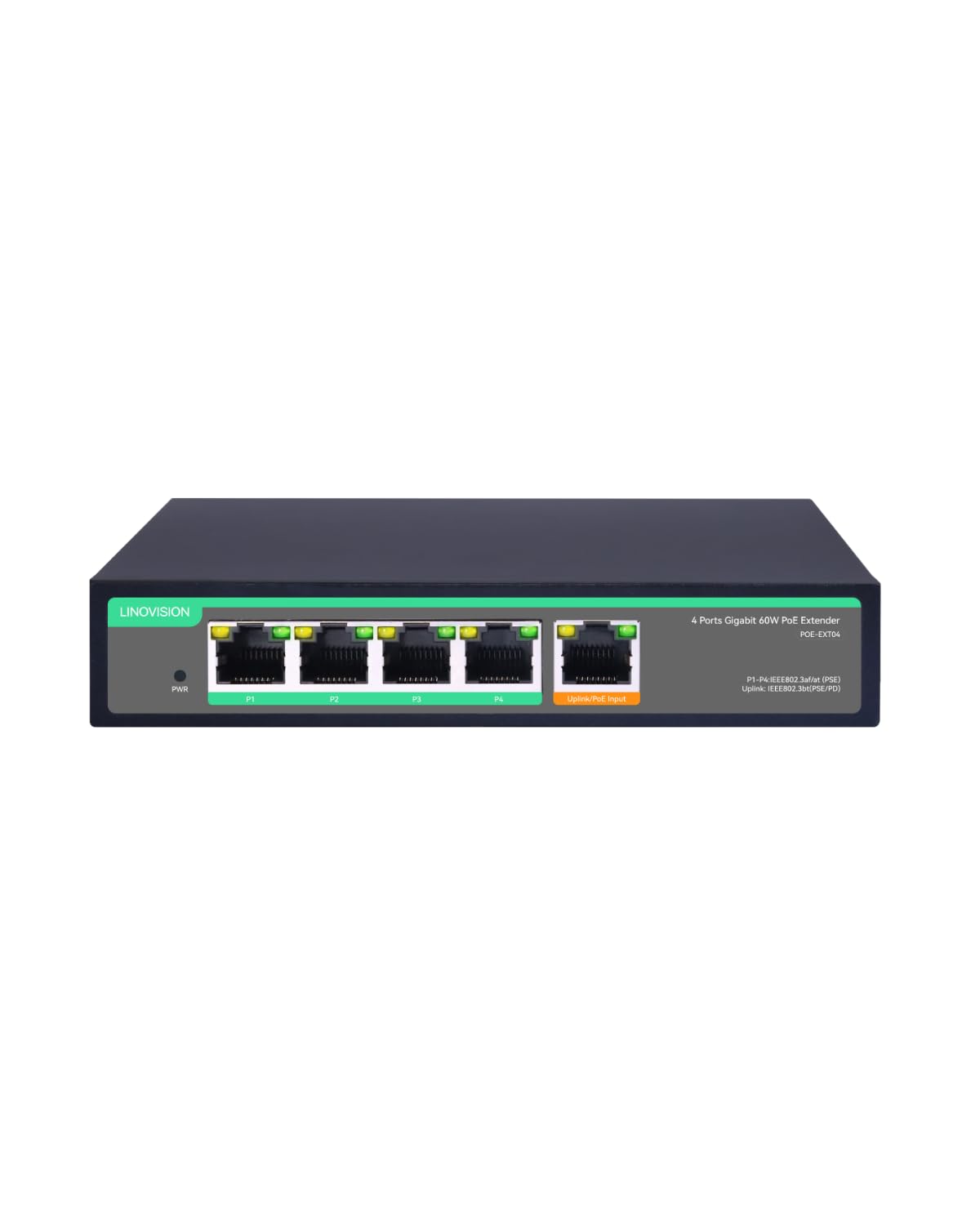 LINOVISION 4-портовий гігабітний POE-подовжувач з 60 Вт POE POE 1 вхід 4 виходи POE Захист від перенапруги POE Розгалужувач на 4 POE-пристрої, такі як IP IP-телефон Вхід,
LINOVISION 4-портовий гігабітний POE-подовжувач з 60 Вт POE POE 1 вхід 4 виходи POE Захист від перенапруги POE Розгалужувач на 4 POE-пристрої, такі як IP IP-телефон Вхід,