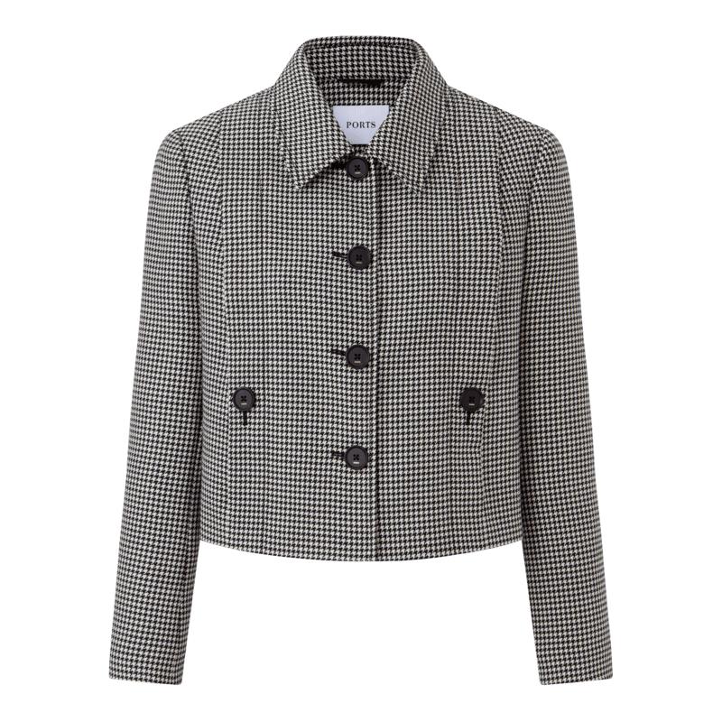 PORTS Women s Houndstooth Wool Blend Short Jacket 6
PORTS Women s Houndstooth Wool Blend Short Jacket 6