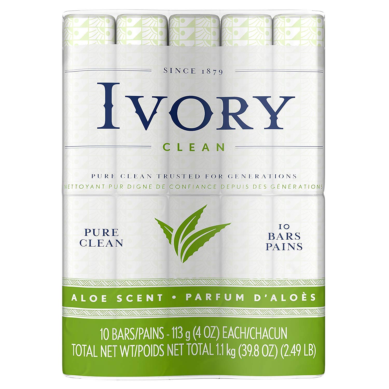 Ivory Soap Aloe 10 Pack Bath Size Soap 0037000827634 
Ivory Soap Aloe 10 Pack Bath Size Soap 0037000827634