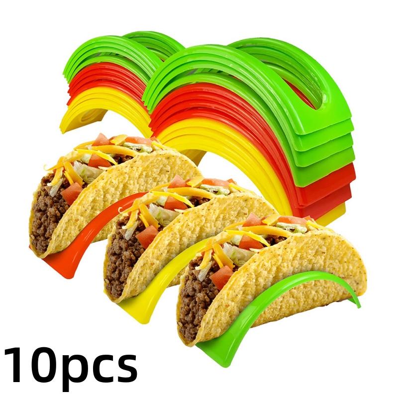 10pcs Durable PP Plastic Material - 10pcs Colorful Taco Holders - Suitable for Soft or Hard Shell Tacos - Home and Restaurant
10pcs Durable PP Plastic Material - 10pcs Colorful Taco Holders - Suitable for Soft or Hard Shell Tacos - Home and Restaurant