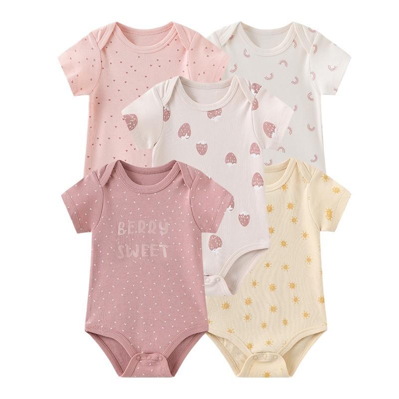 Kiddiezoom 5Pcs Fashion Unisex Short Sleeve Cartoon Newborn Boy Girl Bodysuits 0-12M Baby Clothes 0-3Months
Kiddiezoom 5Pcs Fashion Unisex Short Sleeve Cartoon Newborn Boy Girl Bodysuits 0-12M Baby Clothes 0-3Months