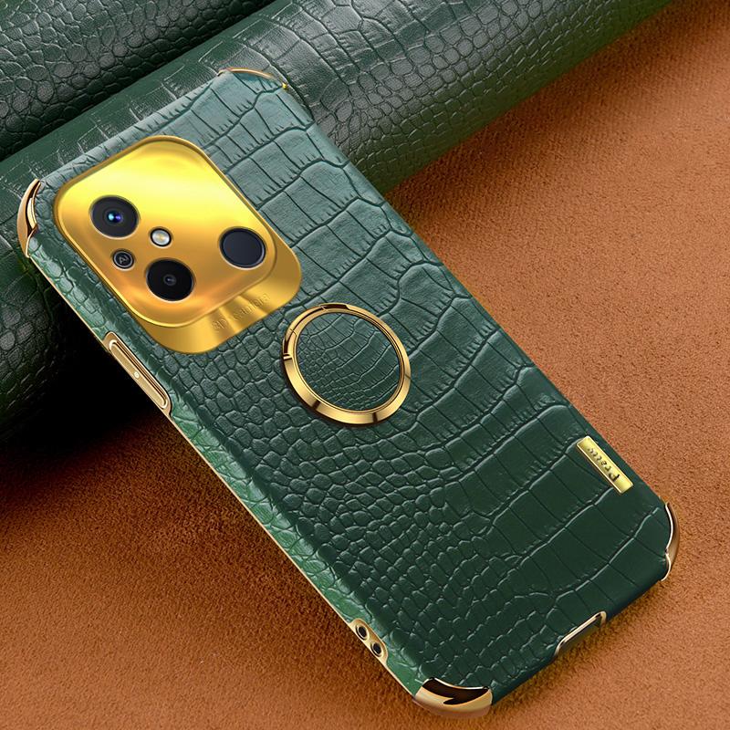 For Xiaomi Redmi 12C 4G Ring Kickstand Leather Coated TPU Anti-drop Case Crocodile Texture 6D Electroplated Phone Cover Green
For Xiaomi Redmi 12C 4G Ring Kickstand Leather Coated TPU Anti-drop Case Crocodile Texture 6D Electroplated Phone Cover Green
