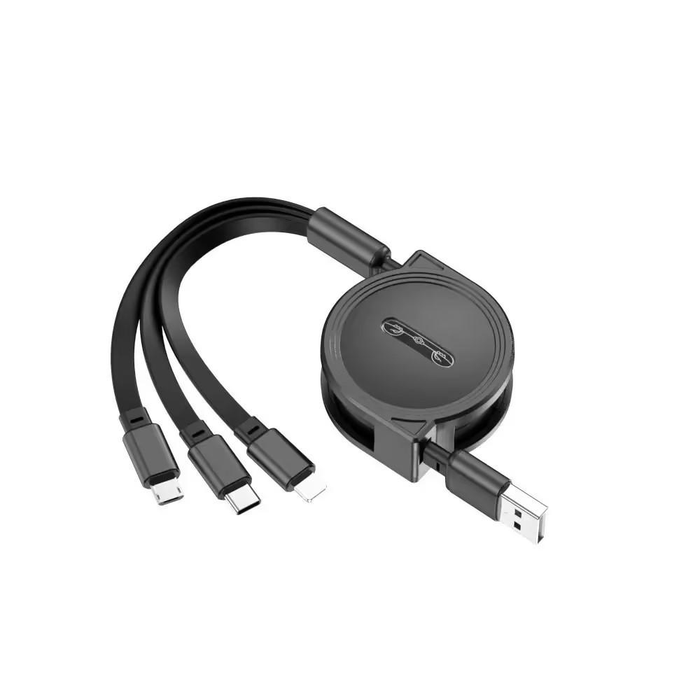 One-Drag-Three Multifunctional Retractable Cable: Super Fast Charging, Customized Logo, Three-in-One Storage Solution
One-Drag-Three Multifunctional Retractable Cable: Super Fast Charging, Customized Logo, Three-in-One Storage Solution