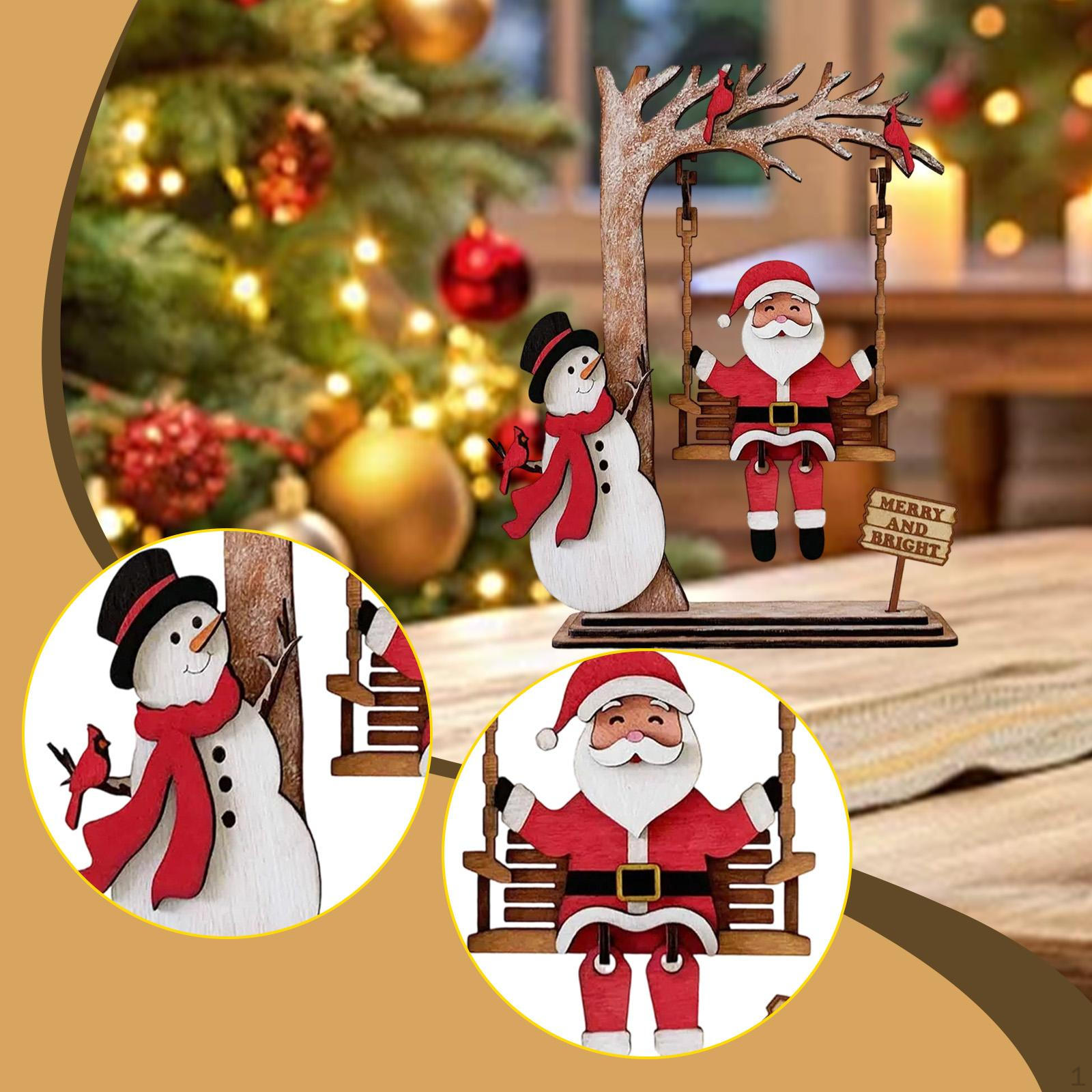 Wood Christmas Table Decoration Tabletop Ornament Decorative Kids Festival Decor Wooden Santa
Wood Christmas Table Decoration Tabletop Ornament Decorative Kids Festival Decor Wooden Santa