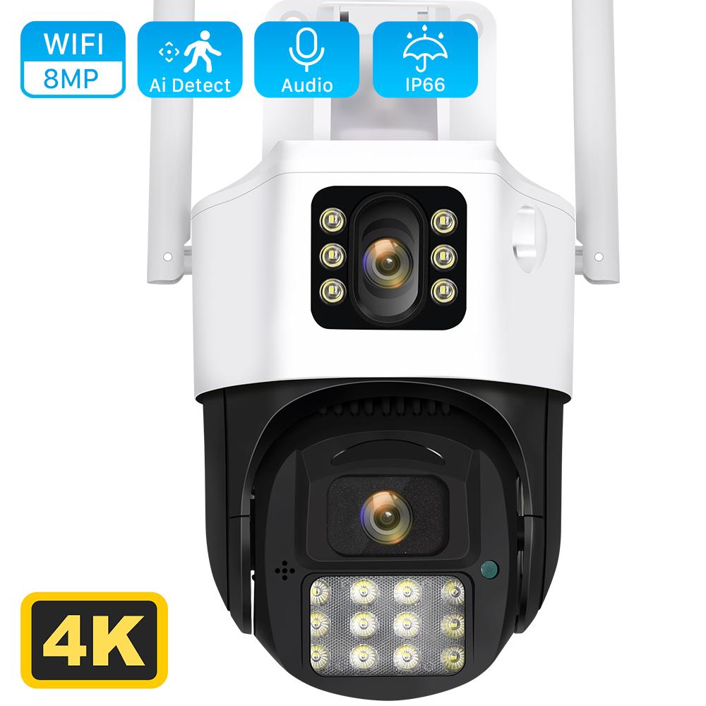 Наружная IP-камера безопасности Wi-Fi 4K 8MP 4MP двойной объектив PTZ с двойным экраном AI автоматическое отслеживание видеонаблюдения приложение ICSEE
Наружная IP-камера безопасности Wi-Fi 4K 8MP 4MP двойной объектив PTZ с двойным экраном AI автоматическое отслеживание видеонаблюдения приложение ICSEE