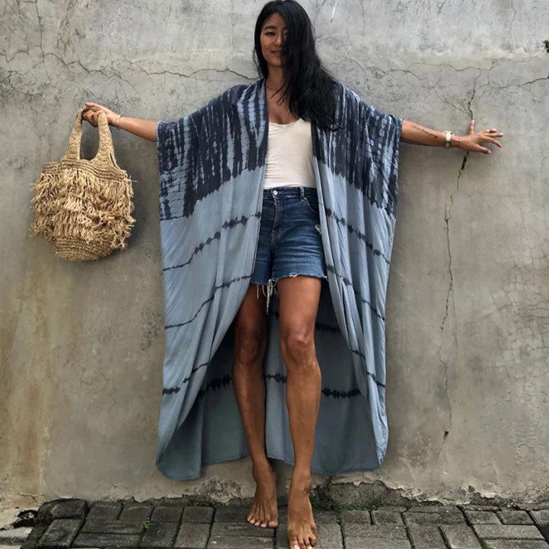 Black Leaf Print Rayon Cardigan Beach Cover-Up for Women One Size
Black Leaf Print Rayon Cardigan Beach Cover-Up for Women One Size