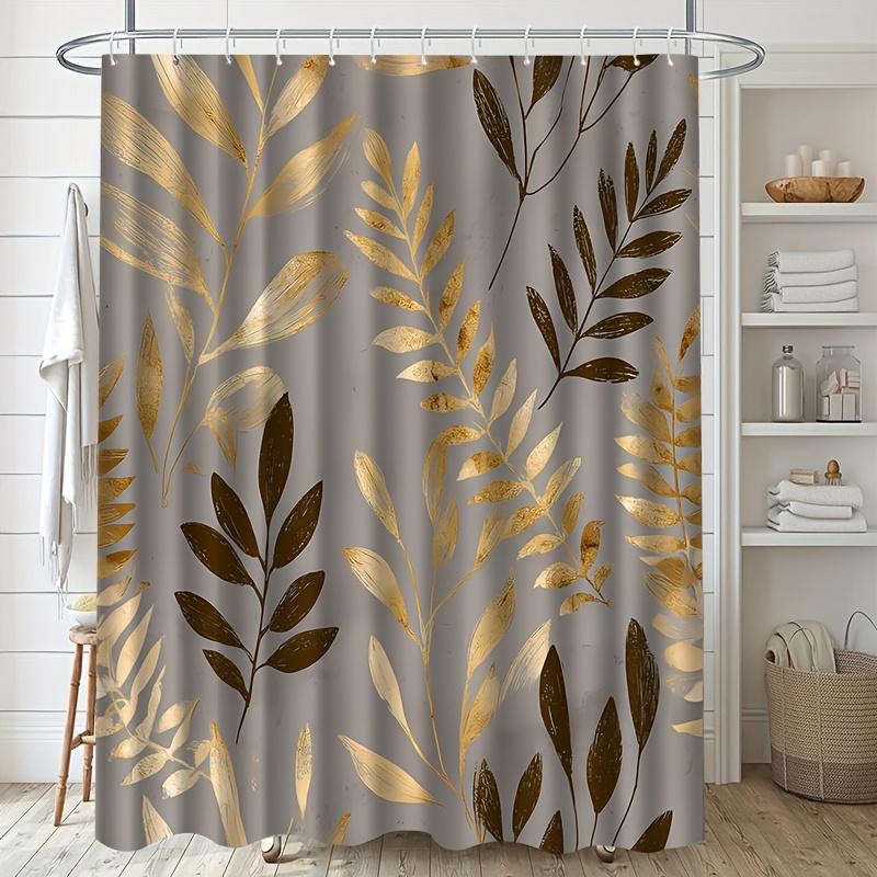 Golden Leaves Shower Curtain Waterproof Easy To Clean Privacy Protection Print Luxury Nature Design Elegant Elevate Your Space W60H190(CM)-1 Pcs
Golden Leaves Shower Curtain Waterproof Easy To Clean Privacy Protection Print Luxury Nature Design Elegant Elevate Your Space W60H190(CM)-1 Pcs