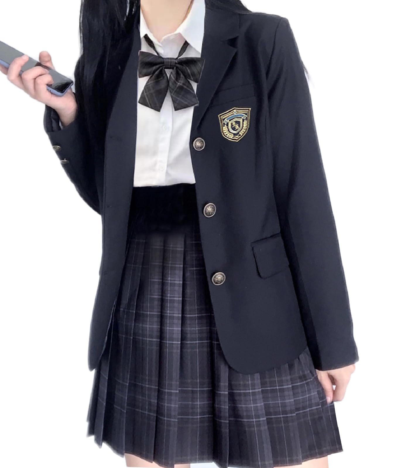 QOOLY Школьная форма Матросский клетчатый блейзер и с для Сочетающийся Школьный Выпускной Хэллоуин Размер M Набор из 5 предметов, Костюм, Юбка, Лента, Женский,
QOOLY Школьная форма Матросский клетчатый блейзер и с для Сочетающийся Школьный Выпускной Хэллоуин Размер M Набор из 5 предметов, Костюм, Юбка, Лента, Женский,