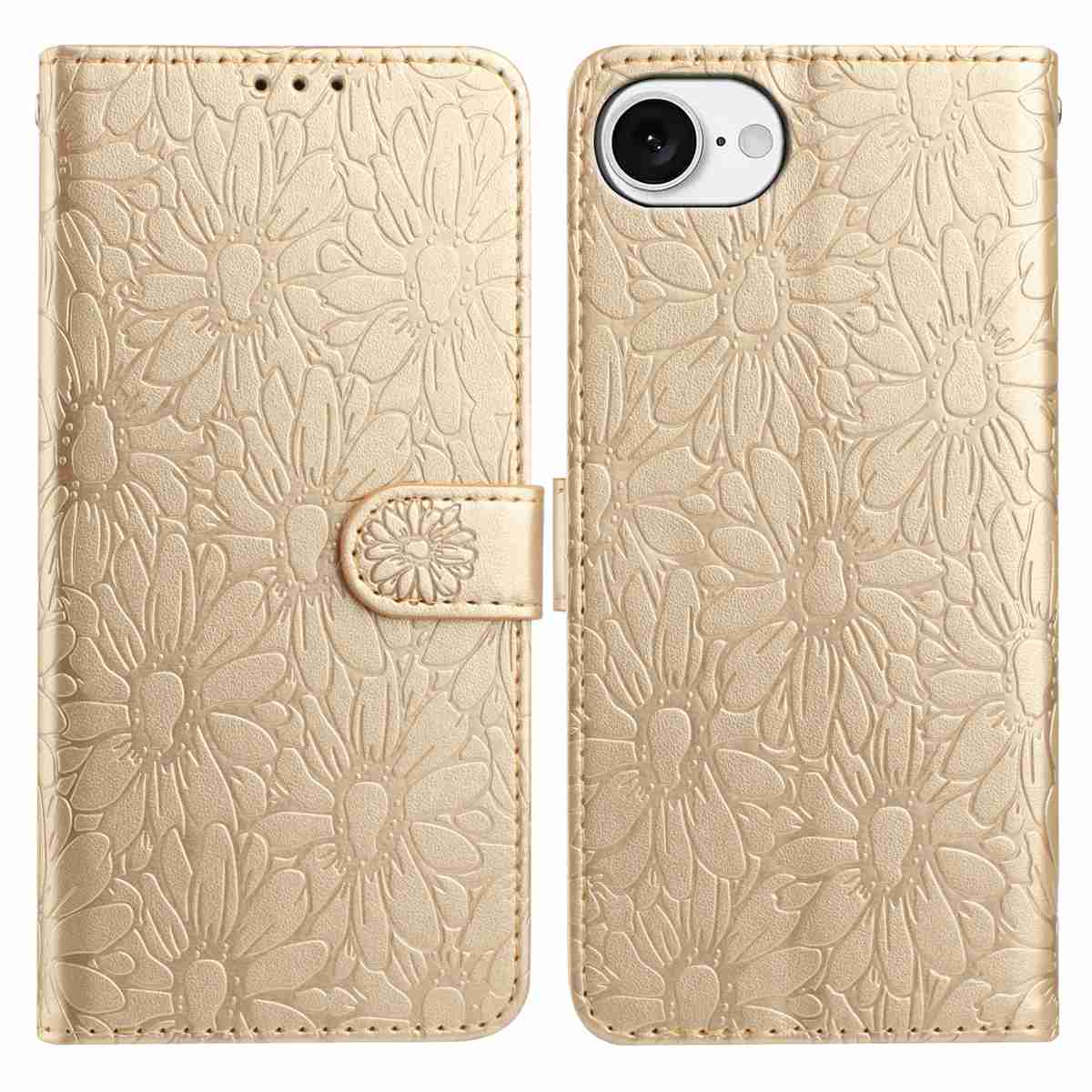For iPhone 16e Leather Case Daisy Imprint Wallet Stand Phone Protective Cover Gold
For iPhone 16e Leather Case Daisy Imprint Wallet Stand Phone Protective Cover Gold