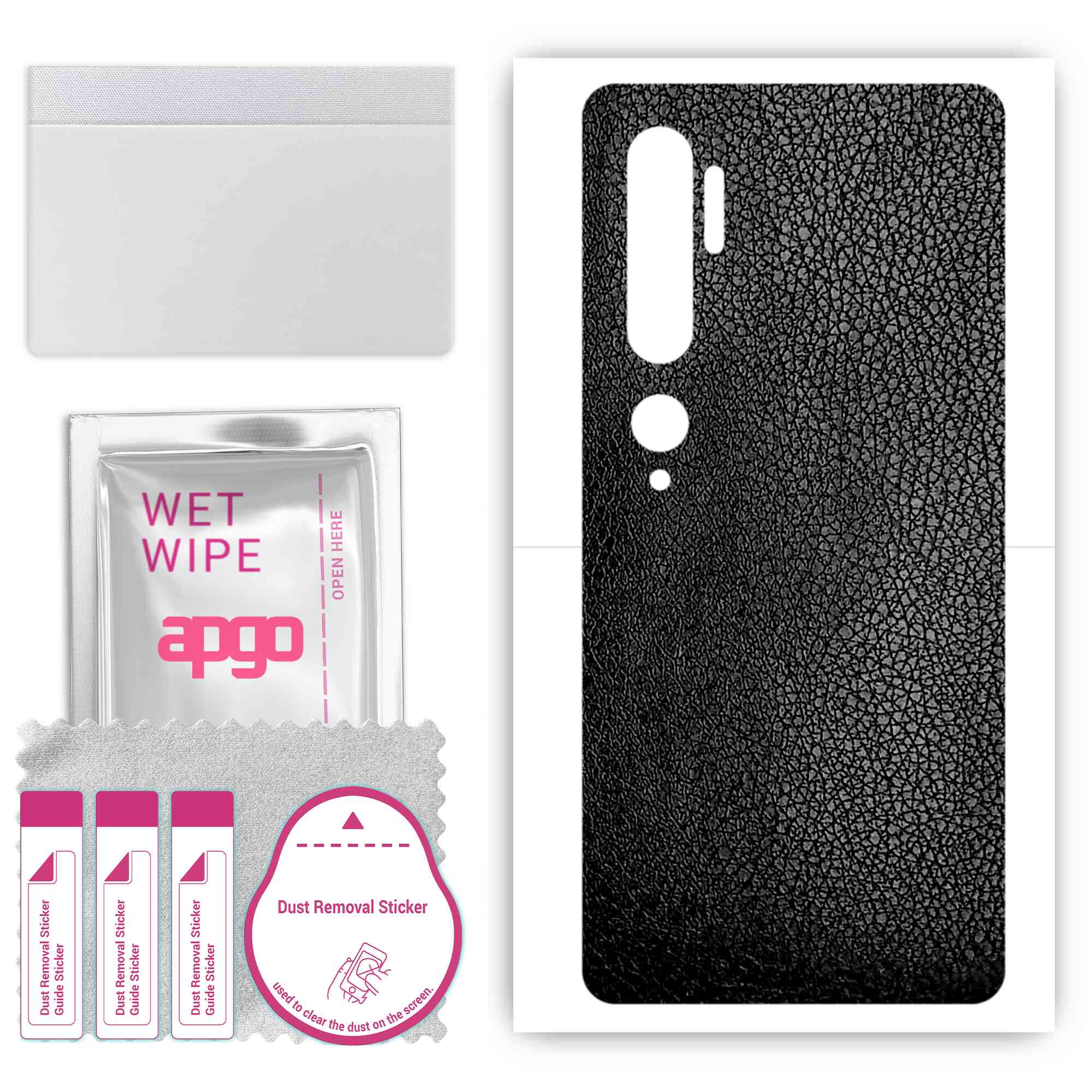 apgo Protective Skin Sticker for the back compatible with Xiaomi Mi CC9 Pro, Wrap Film, Foil, Vinyl - Pattern Black Leather
apgo Protective Skin Sticker for the back compatible with Xiaomi Mi CC9 Pro, Wrap Film, Foil, Vinyl - Pattern Black Leather