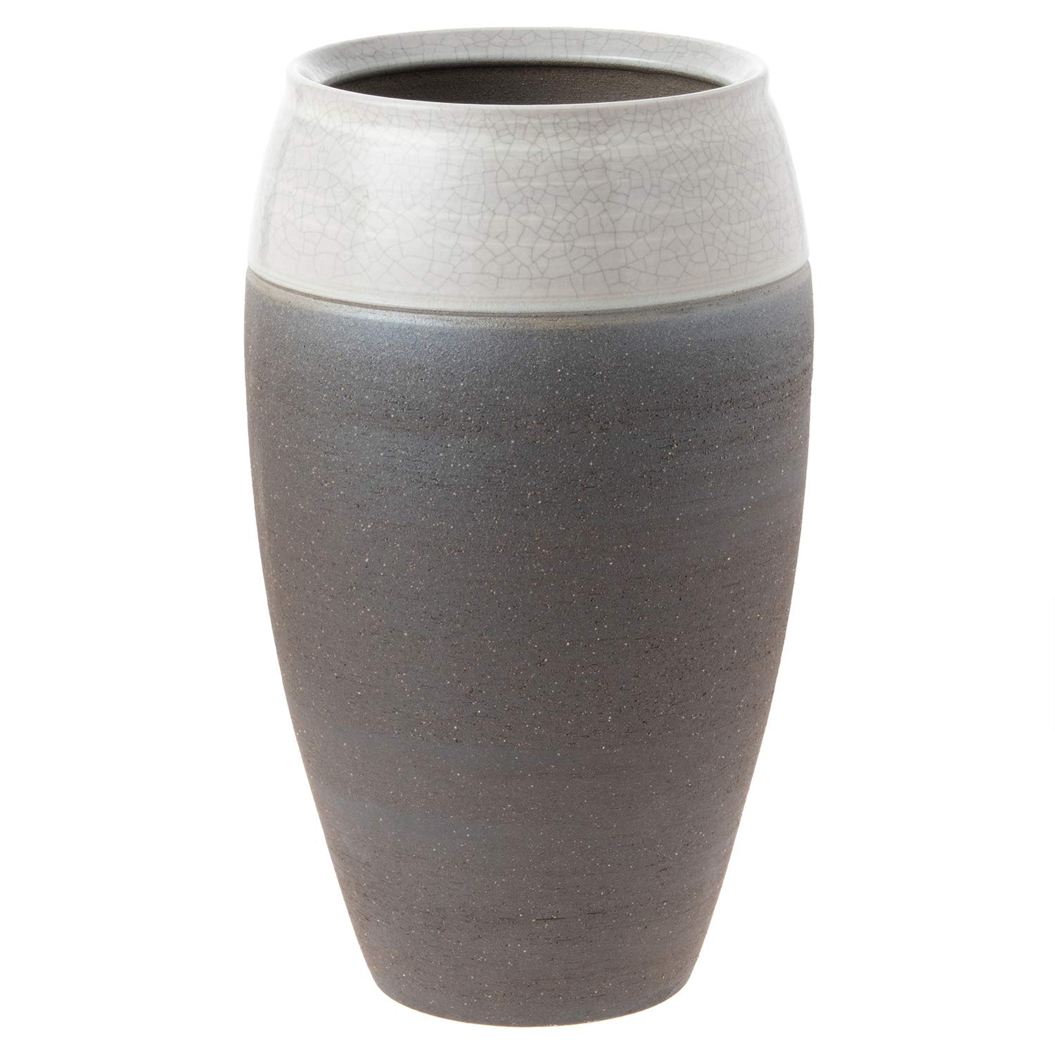 Shigaraki Ware Hechimon Vase Flower Base Large White Brown Oxidized Ceramic MR-1-2609
Shigaraki Ware Hechimon Vase Flower Base Large White Brown Oxidized Ceramic MR-1-2609