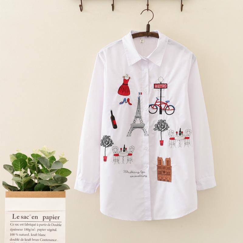 White Shirt Casual Wear Button Up Turn Down Collar Long Sleeve Cotton Women Blouse Tops Shirts XL білий
White Shirt Casual Wear Button Up Turn Down Collar Long Sleeve Cotton Women Blouse Tops Shirts XL білий