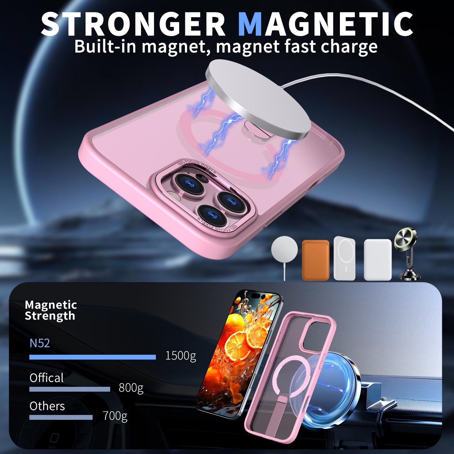 For iPhone 16 Pro Case Compatible with MagSafe Kickstand TPU+Acrylic Phone Cover Transparent
For iPhone 16 Pro Case Compatible with MagSafe Kickstand TPU+Acrylic Phone Cover Transparent