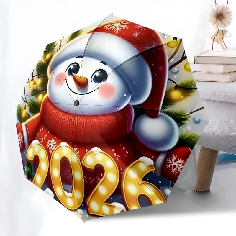1pc 2026 Festive Snowman Design Automatic Opening/Closing Umbrella, Portable 3-Fold Design with 8-Bone Iron Frame, Outdoor, Gift for Fans, Travelers,
1pc 2026 Festive Snowman Design Automatic Opening/Closing Umbrella, Portable 3-Fold Design with 8-Bone Iron Frame, Outdoor, Gift for Fans, Travelers,