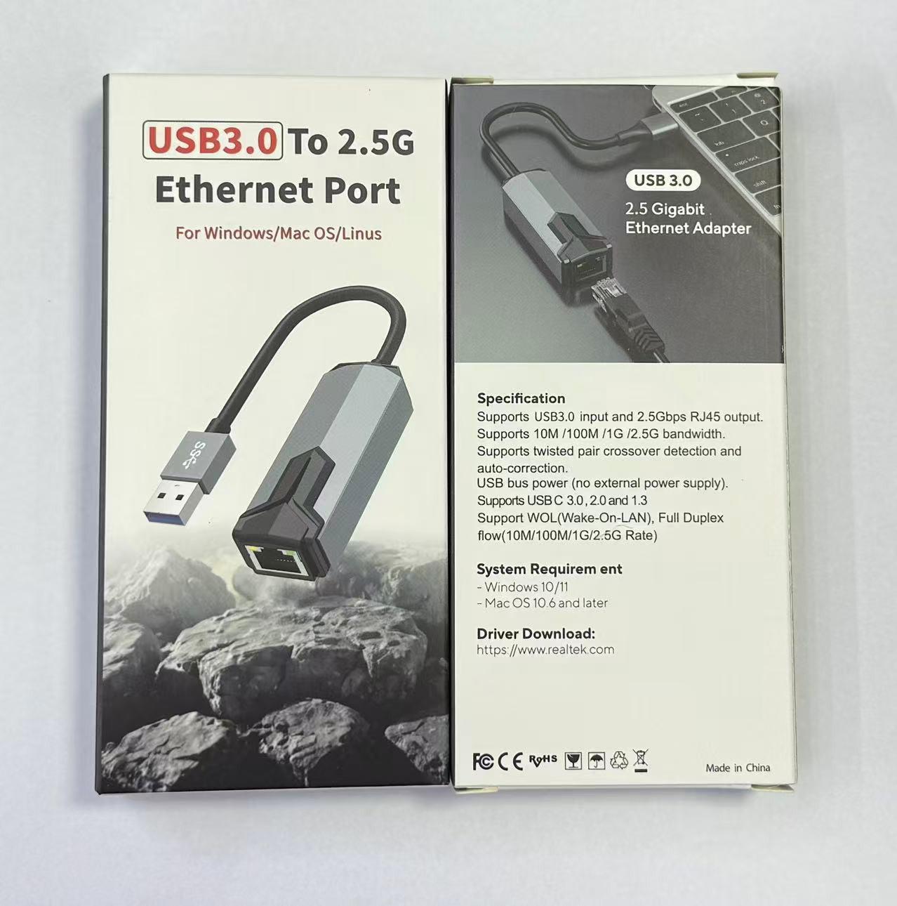 Dual-Port USB/Type-C to RJ45 Gigabit Network Adapter
Dual-Port USB/Type-C to RJ45 Gigabit Network Adapter