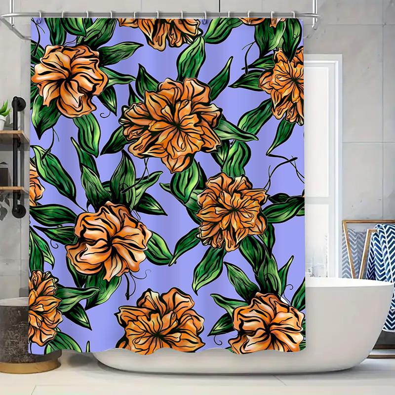 Lavender and Green Floral Print Shower Curtain for Bathroom Decor Extra Long Size Waterproof Fabric 180x243cm Multiple Colors Av 90x180cm
Lavender and Green Floral Print Shower Curtain for Bathroom Decor Extra Long Size Waterproof Fabric 180x243cm Multiple Colors Av 90x180cm