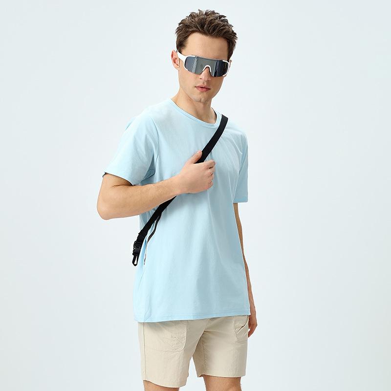 Мужская быстросохнущая футболка LULU однотонного цвета - Не мнется, Черные технологии, Летняя повседневная, Спортивная фитнес, С коротким рукавом XL светло-синий
Мужская быстросохнущая футболка LULU однотонного цвета - Не мнется, Черные технологии, Летняя повседневная, Спортивная фитнес, С коротким рукавом XL светло-синий