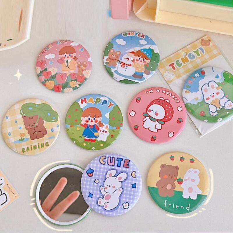 Portable Character Mini Cosmetics Gift Promotional Hand Mirror 1. Lotus leaf bear
Portable Character Mini Cosmetics Gift Promotional Hand Mirror 1. Lotus leaf bear