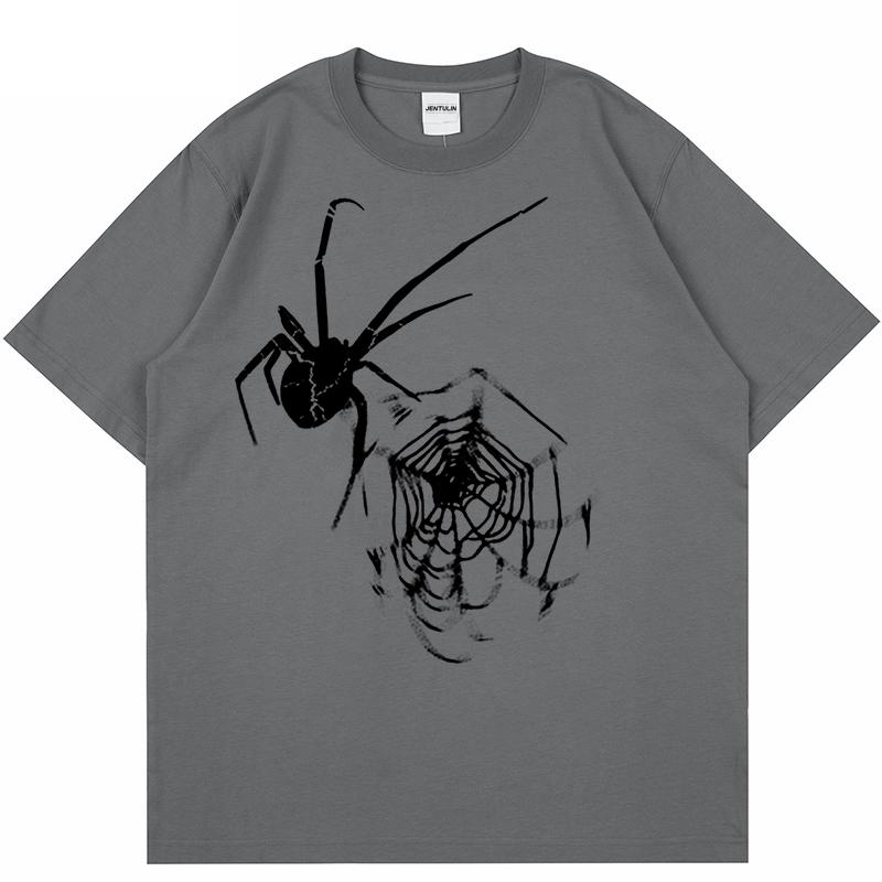 Fashon Korean Oversized Spider Print TShirt Men Hip Hop Streetwear Tees Y2K Clothes Summer Short Sleeve Tshirt Cotton Goth Tops S
Fashon Korean Oversized Spider Print TShirt Men Hip Hop Streetwear Tees Y2K Clothes Summer Short Sleeve Tshirt Cotton Goth Tops S