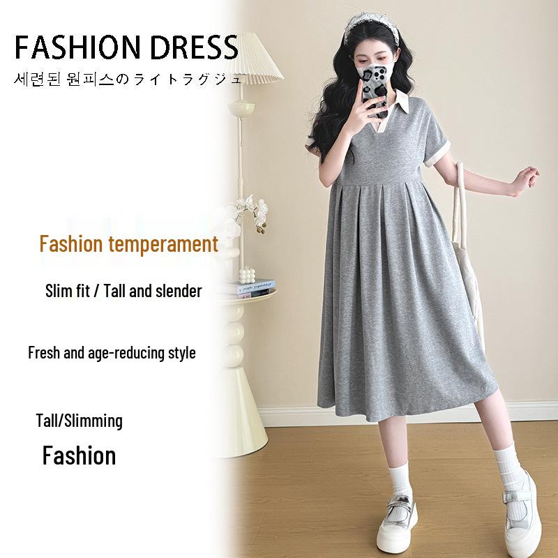 Summer Loose Fit Maternity V-Neck Lapel Dress XL сірий колір
Summer Loose Fit Maternity V-Neck Lapel Dress XL сірий колір