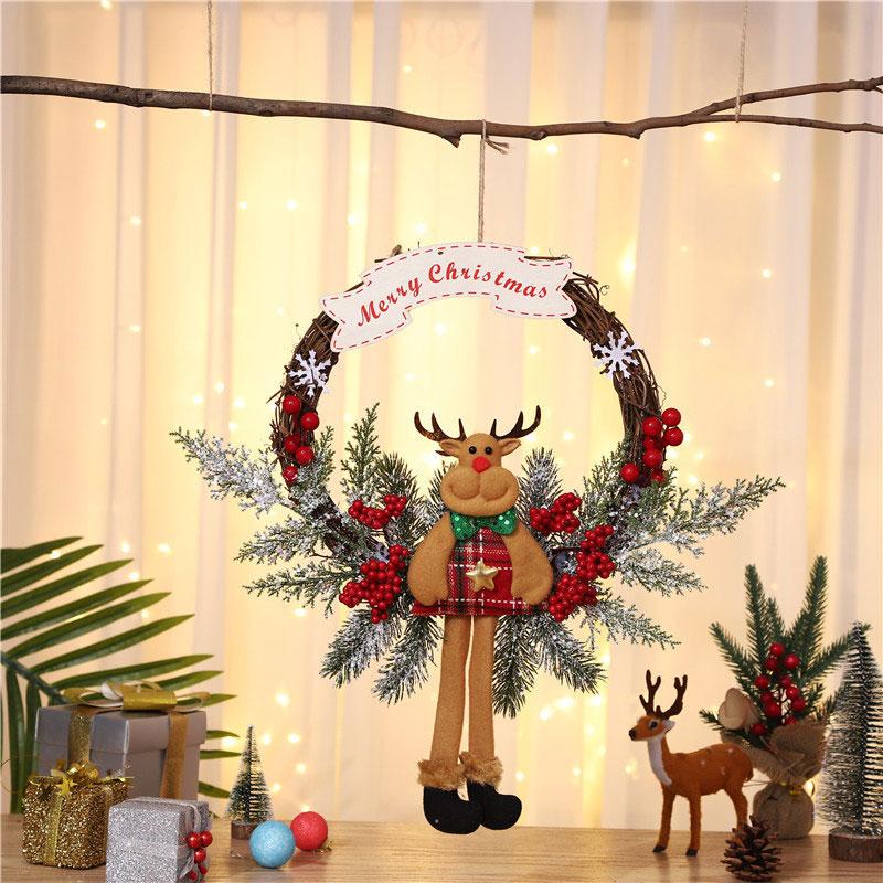 New Year 2024 Christmas Ornament Rattan Wreath Cartoon Doll Door Ornament Xmas Tree Christmas Home Decorations Party Props
New Year 2024 Christmas Ornament Rattan Wreath Cartoon Doll Door Ornament Xmas Tree Christmas Home Decorations Party Props