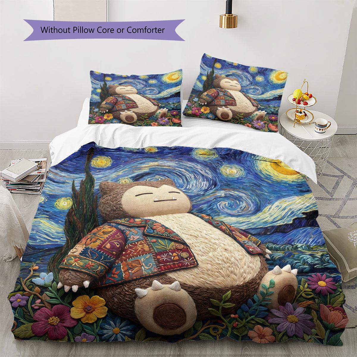 Felt cute Pokemon Pattern Bedding Quilt Set Quilt Cover Pillowcase Home Decoration Birthday Gift (1 * duvet cover + 2 * pillowcase, without core) 135x200cm
Felt cute Pokemon Pattern Bedding Quilt Set Quilt Cover Pillowcase Home Decoration Birthday Gift (1 * duvet cover + 2 * pillowcase, without core) 135x200cm