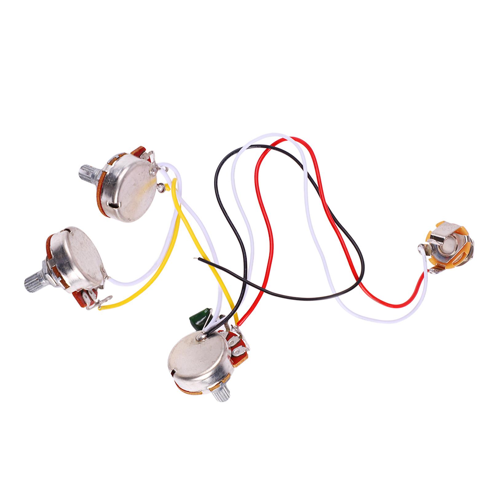 Guitar Potentiometer Kit Jazz Bass Wiring Harness 1 Volume 2 Tone Instrument Accessories A250K
Guitar Potentiometer Kit Jazz Bass Wiring Harness 1 Volume 2 Tone Instrument Accessories A250K