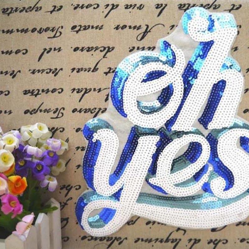Women Fashion Sequins Letters Embroidered Iron On Patches Clothing T-Shirt DIY Motif Applique
Women Fashion Sequins Letters Embroidered Iron On Patches Clothing T-Shirt DIY Motif Applique