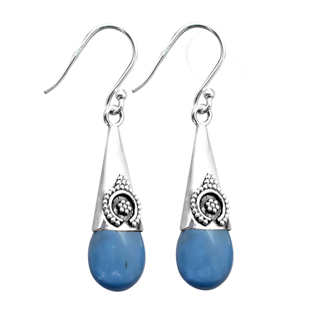 Blue Chalcedony Gemstone Earrings Solid 925 Sterling Silver Handmade Earrings Jewelry Gift For Women And Girls E-3167
Blue Chalcedony Gemstone Earrings Solid 925 Sterling Silver Handmade Earrings Jewelry Gift For Women And Girls E-3167