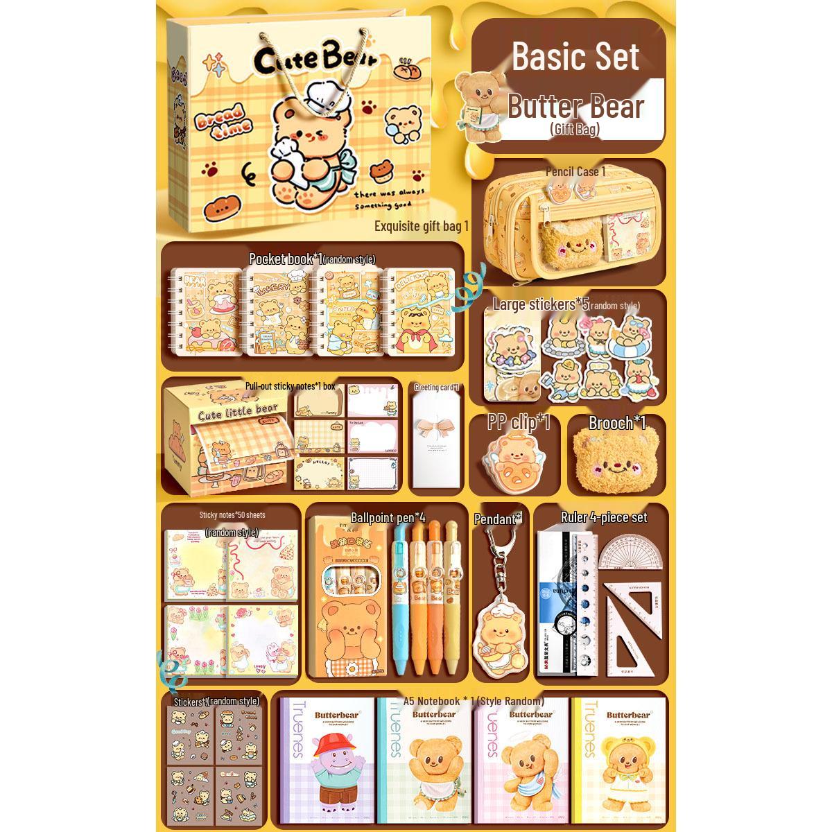 Butter Bear Pencil Case & Stationery Set - Ideal Souvenir or Birthday Gift for Primary School Students
Butter Bear Pencil Case & Stationery Set - Ideal Souvenir or Birthday Gift for Primary School Students