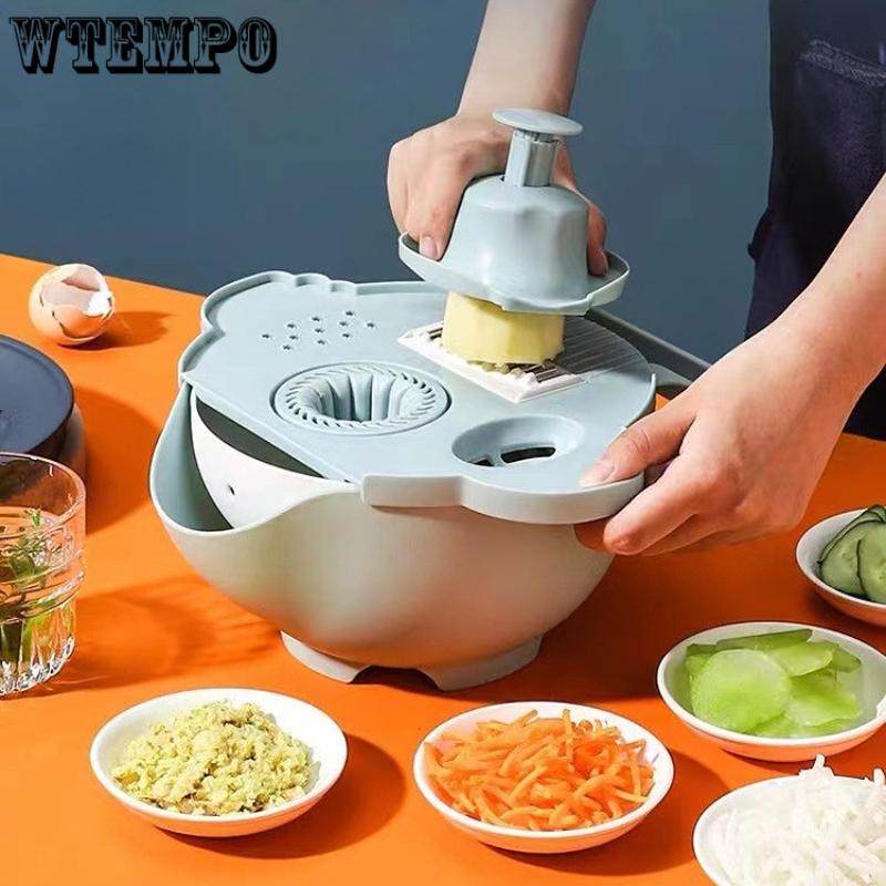 Многофункциональная овощерезка, овощерезка, мясорубка, очистка овощей, дренажная корзина для измельченного картофеля и лука, ломтики ингредиентов A синий
Многофункциональная овощерезка, овощерезка, мясорубка, очистка овощей, дренажная корзина для измельченного картофеля и лука, ломтики ингредиентов A синий