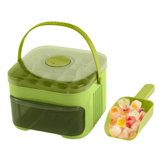 Ice Cube Tray with Lid Bin Large Capacity Ice Maker for Freezer Comfortable Handle Clear Cover Reusable зелений
Ice Cube Tray with Lid Bin Large Capacity Ice Maker for Freezer Comfortable Handle Clear Cover Reusable зелений