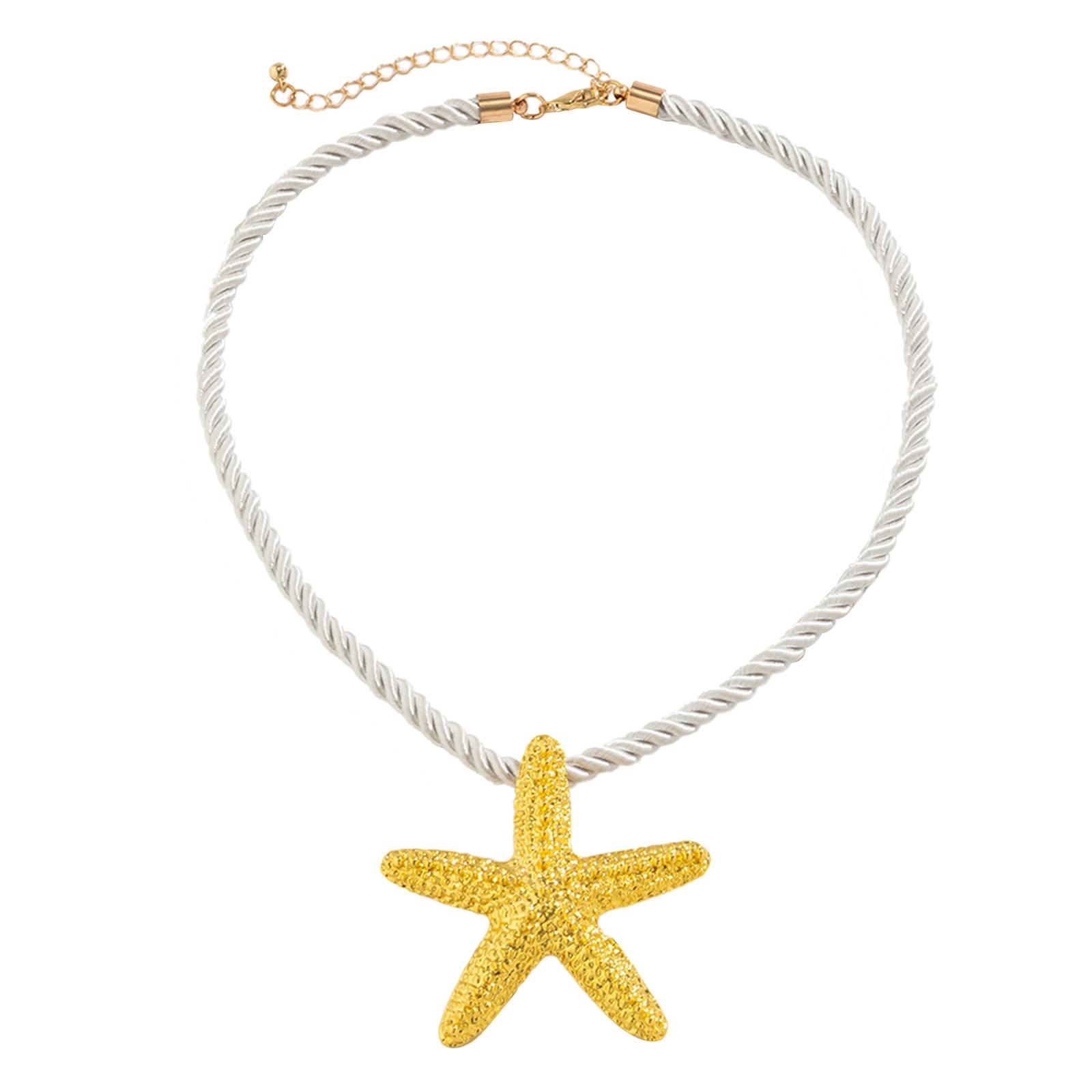 Beach Starfish Pendant Necklace Fashion Stud Earring Choker Simple Braided Rope Collar Necklace Jewelry Clavicle Chain 1
Beach Starfish Pendant Necklace Fashion Stud Earring Choker Simple Braided Rope Collar Necklace Jewelry Clavicle Chain 1