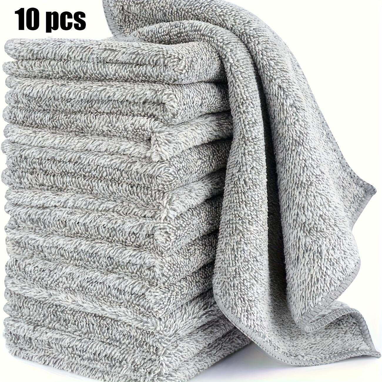 10PCS Super Absorbent Microfiber Cleaning Cloth - Thick and Fast Drying Bamboo Charcoal Fiber Towel, Non Greasy 10PCS светло-серый
10PCS Super Absorbent Microfiber Cleaning Cloth - Thick and Fast Drying Bamboo Charcoal Fiber Towel, Non Greasy 10PCS светло-серый