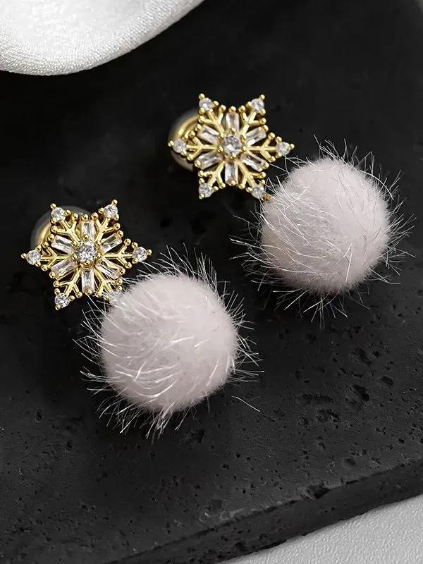Luxury Snowflake Fur Ball Stud Earrings with T-Shaped Crystal Accent Vintage Style Fashion Ear Clips for Women One Size белый
Luxury Snowflake Fur Ball Stud Earrings with T-Shaped Crystal Accent Vintage Style Fashion Ear Clips for Women One Size белый