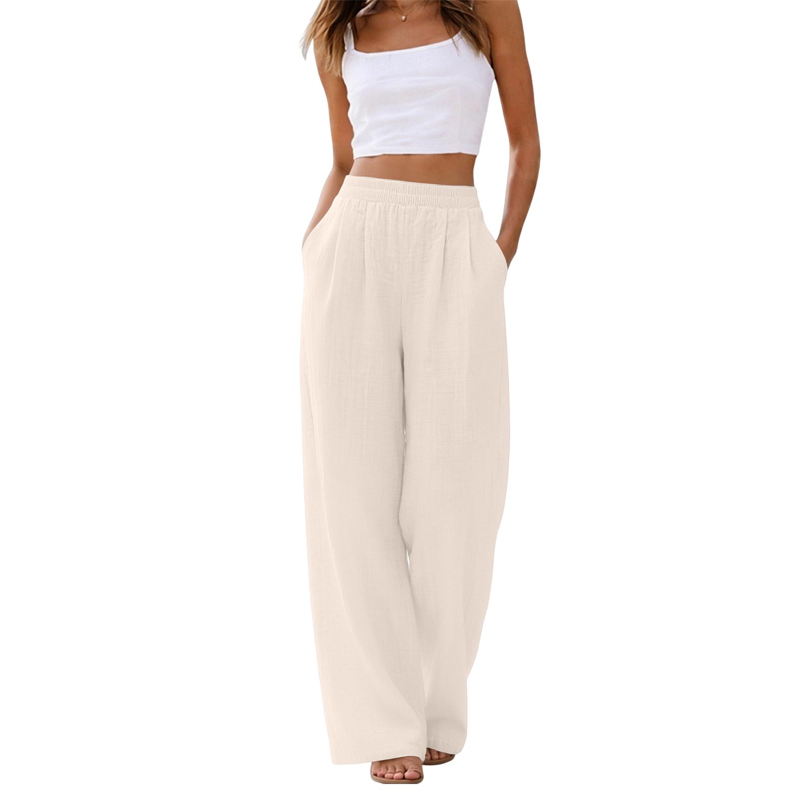 Women s Linen Wide Leg Pants Elastic Waist Summer Beach Vacation Lightweight Loose Fit Long Trousers Casual Comfortable M бежевый
Women s Linen Wide Leg Pants Elastic Waist Summer Beach Vacation Lightweight Loose Fit Long Trousers Casual Comfortable M бежевый