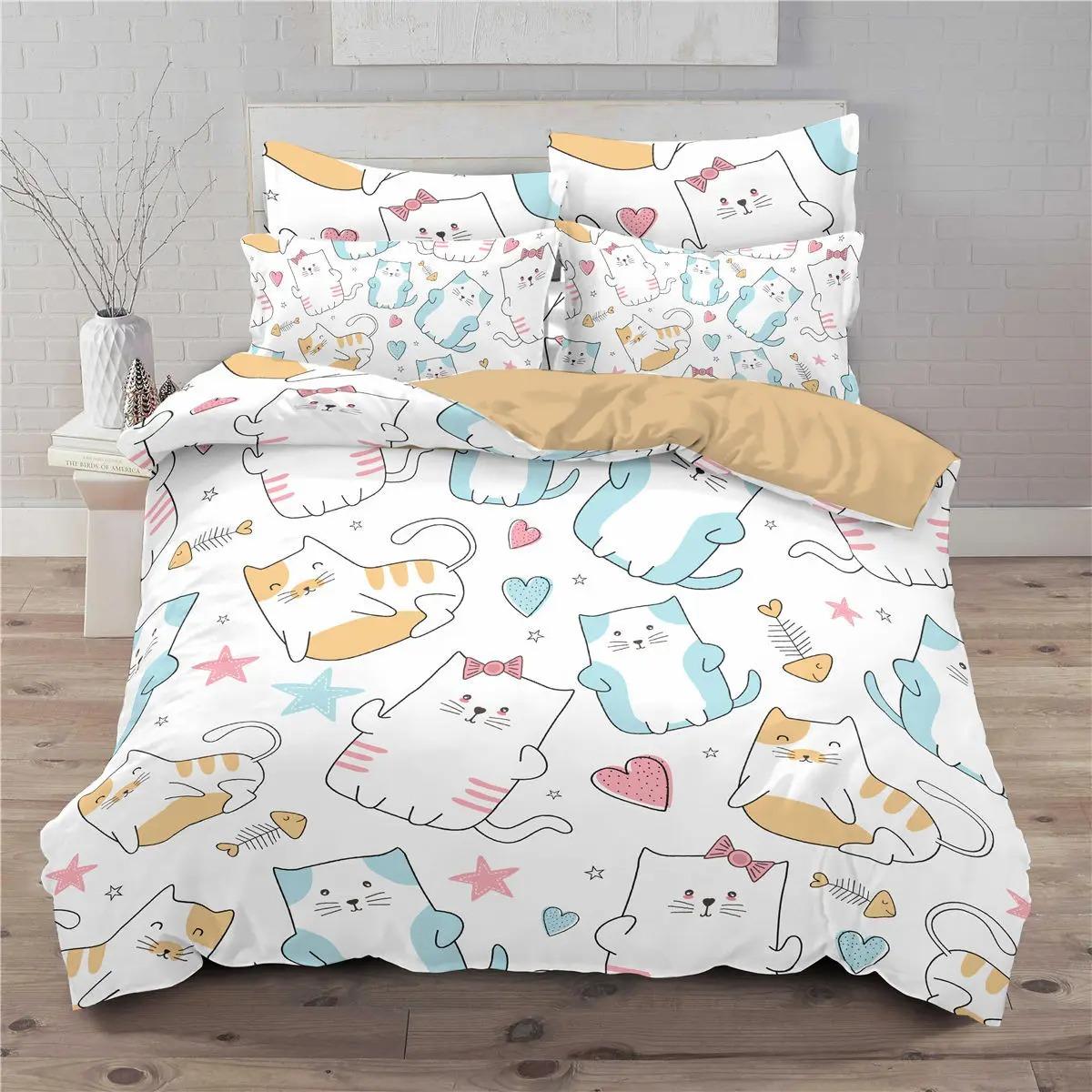 Cat Duvet Cover Cute Kitten Pet Bedding Set Full Queen For Boys Girls Lovely Funny Cats Animal Comforter Cover With 2 Pillowcase EU SK(260*220cm)3pcs
Cat Duvet Cover Cute Kitten Pet Bedding Set Full Queen For Boys Girls Lovely Funny Cats Animal Comforter Cover With 2 Pillowcase EU SK(260*220cm)3pcs