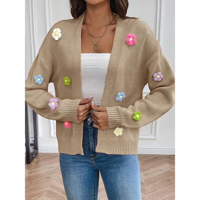 Fashion Wind Hand Crocheting Flowers Sweet Knitted Sweater Casual Loose Sweater Knitted Cardigan Sweater CAMEL M
Fashion Wind Hand Crocheting Flowers Sweet Knitted Sweater Casual Loose Sweater Knitted Cardigan Sweater CAMEL M