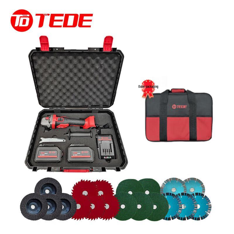 TEDE YD-7390 20V Brushless Cordless Angle Grinder Set CN plug (adapter included)
TEDE YD-7390 20V Brushless Cordless Angle Grinder Set CN plug (adapter included)
