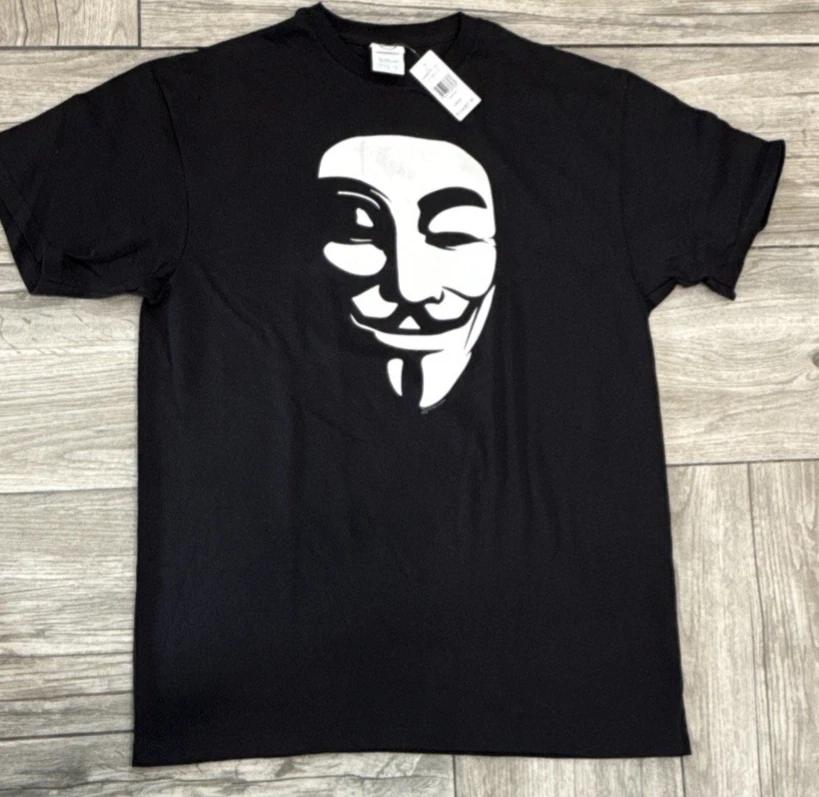 2013 V is for Vendetta Black 100% Cotton T-shirt Mens Tees Top white Silhouette Mask Size Large 4XL
2013 V is for Vendetta Black 100% Cotton T-shirt Mens Tees Top white Silhouette Mask Size Large 4XL