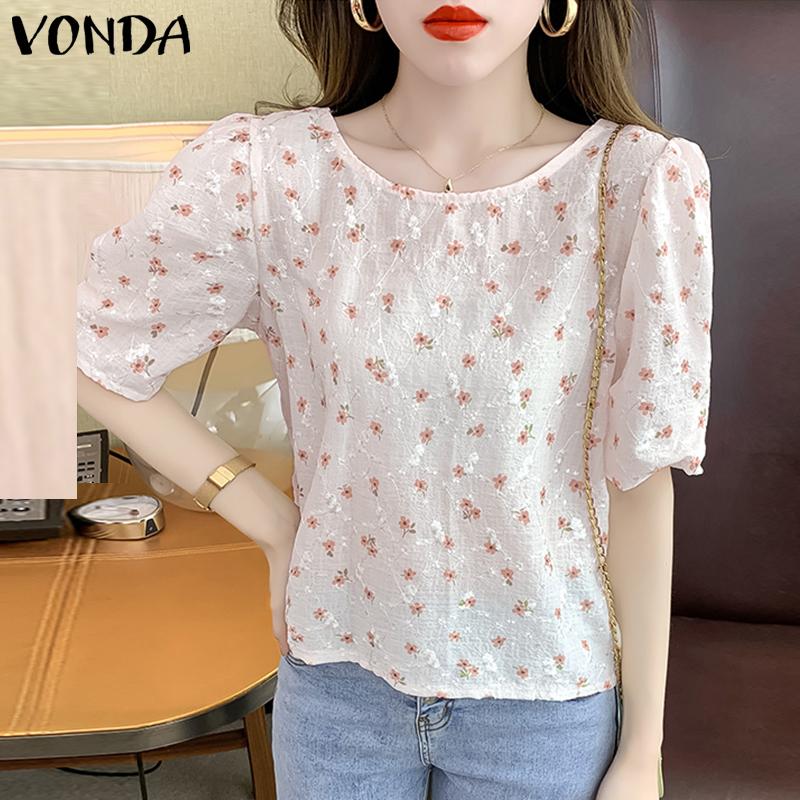 VONDA женская летняя свободная блузка с круглым вырезом, короткими рукавами и прямым цветочным принтом
VONDA женская летняя свободная блузка с круглым вырезом, короткими рукавами и прямым цветочным принтом