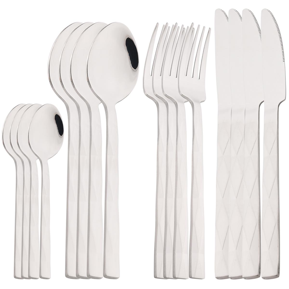 16pcs Black Dinnerware Set Knife Fork Coffee Spoon Cutlery Set Mirror Stainless Steel Flatware Western Party Kitchen Tableware серебряный
16pcs Black Dinnerware Set Knife Fork Coffee Spoon Cutlery Set Mirror Stainless Steel Flatware Western Party Kitchen Tableware серебряный